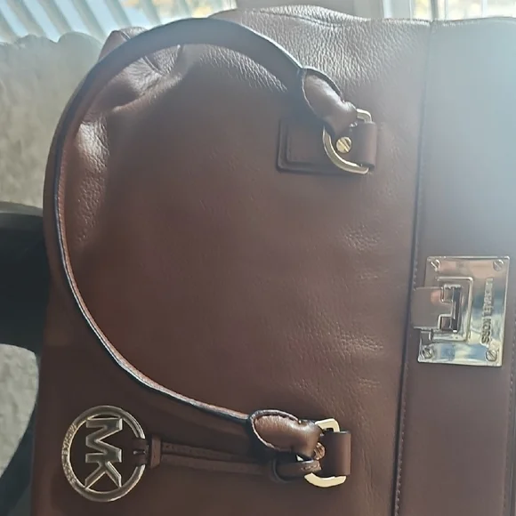 Michael Kors Brown Leather Men's Bag - Picture 1 of 10